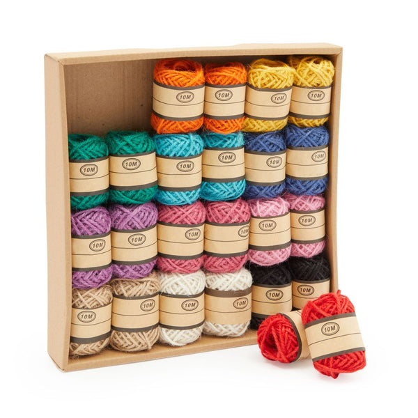 Decorative String, Twine For Crafts, Gift Wrapping, 11 Yards Each (24 Rolls, 2mm)