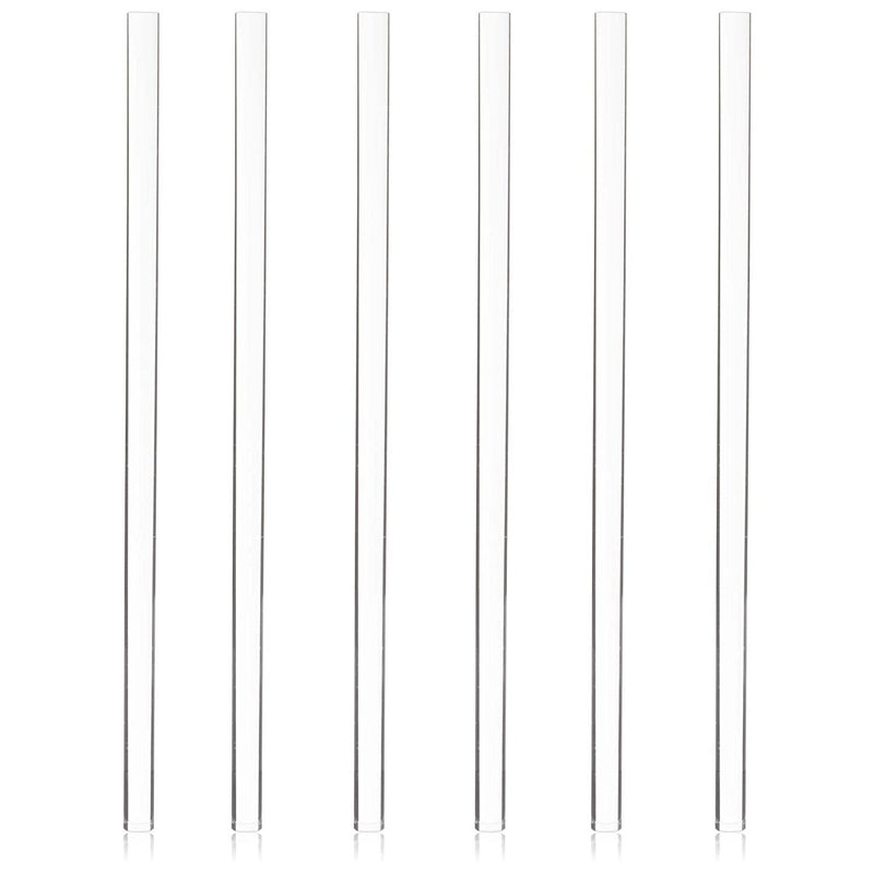 Acrylic Dowel Rods for DIY Crafts, Clear Plastic (0.5 x 12 in, 6 Pieces)