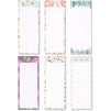 6 Pack Magnetic Notepads for Fridge, Grocery To Do List (Floral, 3.5x9)