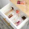 6 Piece Set Clear Plastic Drawer Organizers for Desk, Office, Acrylic Storage Containers in 3 Assorted Sizes