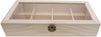 Unfinished Wood Tea Storage Box, 8 Compartments (12.5 x 10 x 2 in)