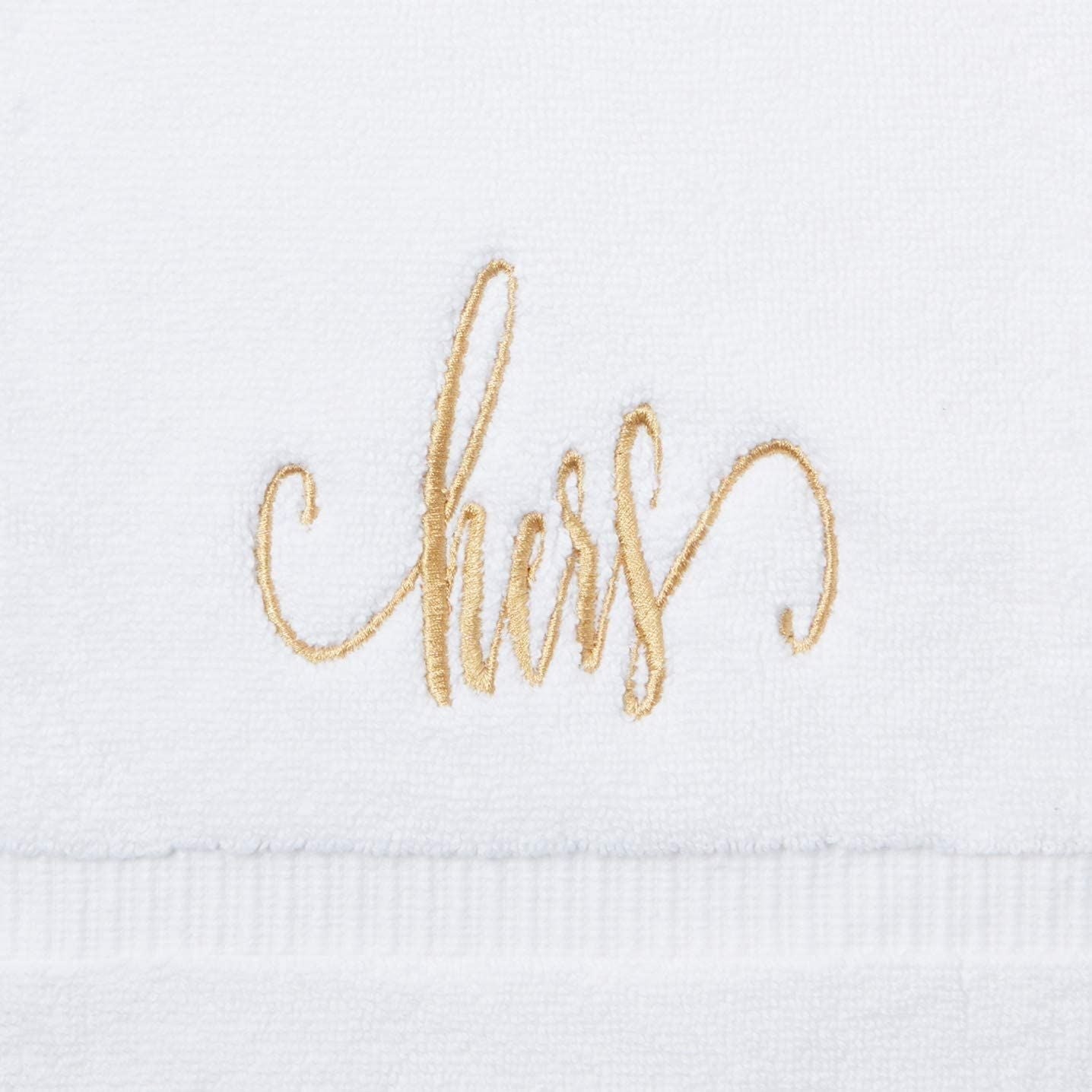 His/hers Embroidered Towel Hand Bath Sheet 
