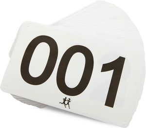 500 Count Race Bibs for Marathons Running Event, Track and Field , Large 1 to 500 Waterproof Competitor Number Tags, 7 x 4 Inches