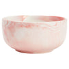 Set of 6 Porcelain Pasta Bowls, Pink Marble Design Dinnerware for Salad and Soup (6 x 3 In, 28 oz)