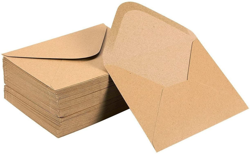 Juvale Kraft Paper Invitation Envelopes 4x6 For Wedding, Baby