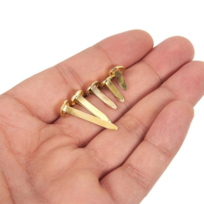 Juvale 500 Pieces Mini Metal Brads For Crafts, Split Pin Brass