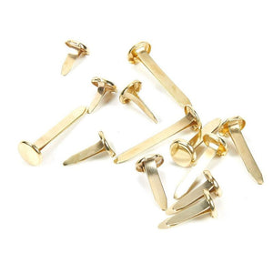 Juvale Mini Brads Fasteners, 5 Assorted Sizes (Gold, 500 Pieces)