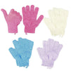 Exfoliating Gloves – 4-Pair Shower Gloves Scrub Wash Mitts, Bath Gloves for Spa, Massage, Body Exfoliator – Pink, Purple, Blue, Beige