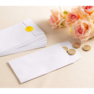 Money Envelopes for Cash, Coins, Budgeting, Gifts (White, 3.5 x 6.5 In, 100 Pack)