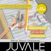 Juvale 24-Count Metal Pencil Sharpener - Manual Aluminum Alloy Sharpener, Mini Handheld Sharpener, Silver 1 x 0.3 x 0.5 Inches