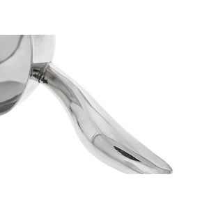 Stainless Steel Scoop – 6 oz Small Metal Ice Scoop for Kitchen, Bar, Ice Bucket, Flour, Candy - 9.2 x 3.3 inches, Silver