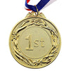 Juvale 6-Piece Set Metal Olympic Style Award Medals with Ribbons in Gold, Silver, and Bronze