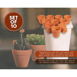 Juvale Mini Terracotta Pots 2 Inch (Set of 10)