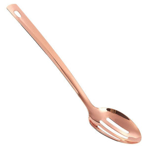 Juvale 5-Pack Rose Gold Cooking Utensil Set - Copper Plated Ladle, Balloon Whisk, Tongs, Slotted Spatula and Spoon