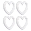 Juvale White Foam Hearts for DIY Crafts, Valentine's Decorations (9.84 in, 4 Pack)