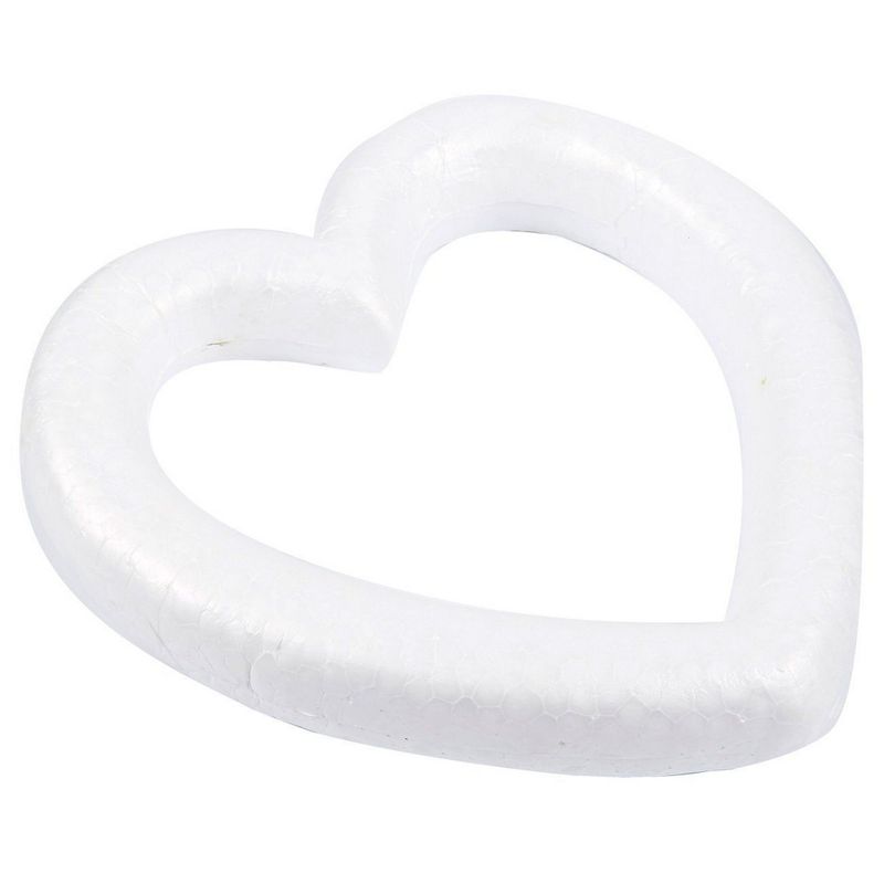 Juvale White Foam Hearts for DIY Crafts, Valentine's Decorations (9.84 in, 4 Pack)