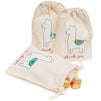 Juvale 20-Pack Llama Canvas Party Favor Treat Bags, 100% Cotton, 5.5 x 4 Inches