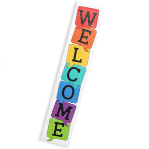Welcome Banner Signs for Classrooms, School Supplies (8 x 39 In, 4 Piece Set)