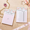 Juvale Set of 5 Pink Floral Bridal Shower Wedding Games, 50 Cards Each Game, 5 x 7 Inches