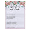 Juvale Set of 5 Pink Floral Bridal Shower Wedding Games, 50 Cards Each Game, 5 x 7 Inches