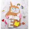 Corkboard Bulletin Board - Unicorn Shaped Cork Board, Pin Board for Photos, Memos, to-Do List, Wall, Home Decor, 4 Push Pins Included, 16 x 9 Inches