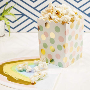 Mini Polka Dot Popcorn Party Favor Boxes (60 Pack)