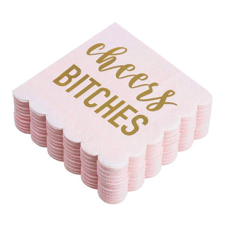 Bachelorette Party Supplies, Paper Napkins (Pink, 50-Pack)