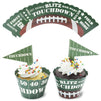 Football Cupcake Toppers and Wrappers for Tailgate Party, Game Day (100 Pieces)