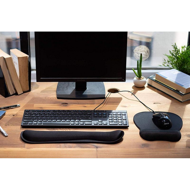 TSV Keyboard Mouse Pad Set with Wrist Rest Support, Ergonomic Gel