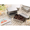 Juvale Rectangular Tin Box with Lid - 6-Pack Empty Tin Can Storage Container for Treats, Gifts, Favors and Crafts, Silver, 4.9 x 3.7 x 1.6 Inches