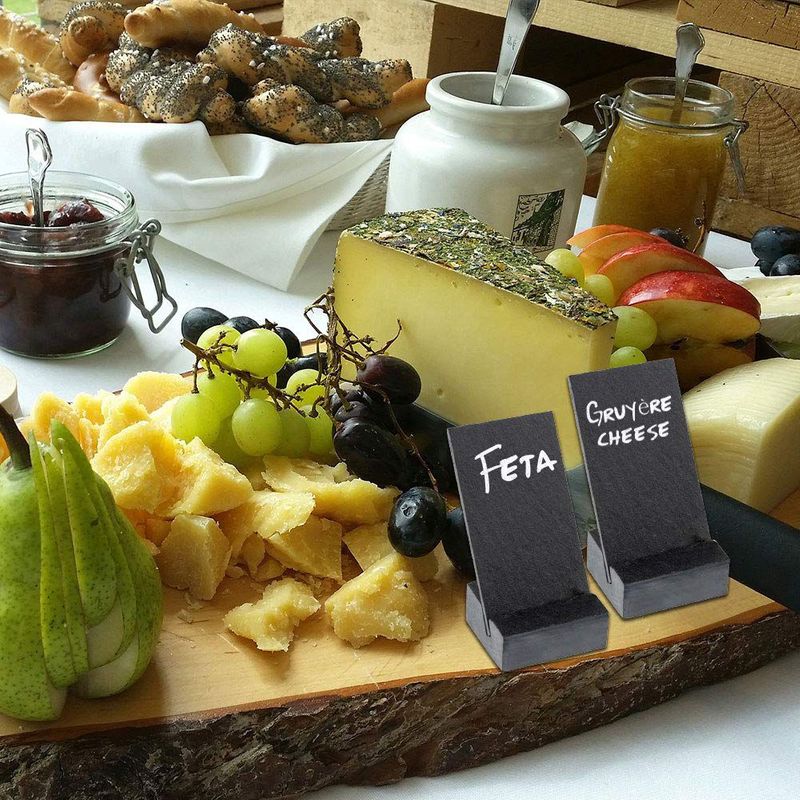 Slate Cheese Markers, Chalkboard Cheese Labels (3.5 x 2 In, 10 Piece Set)
