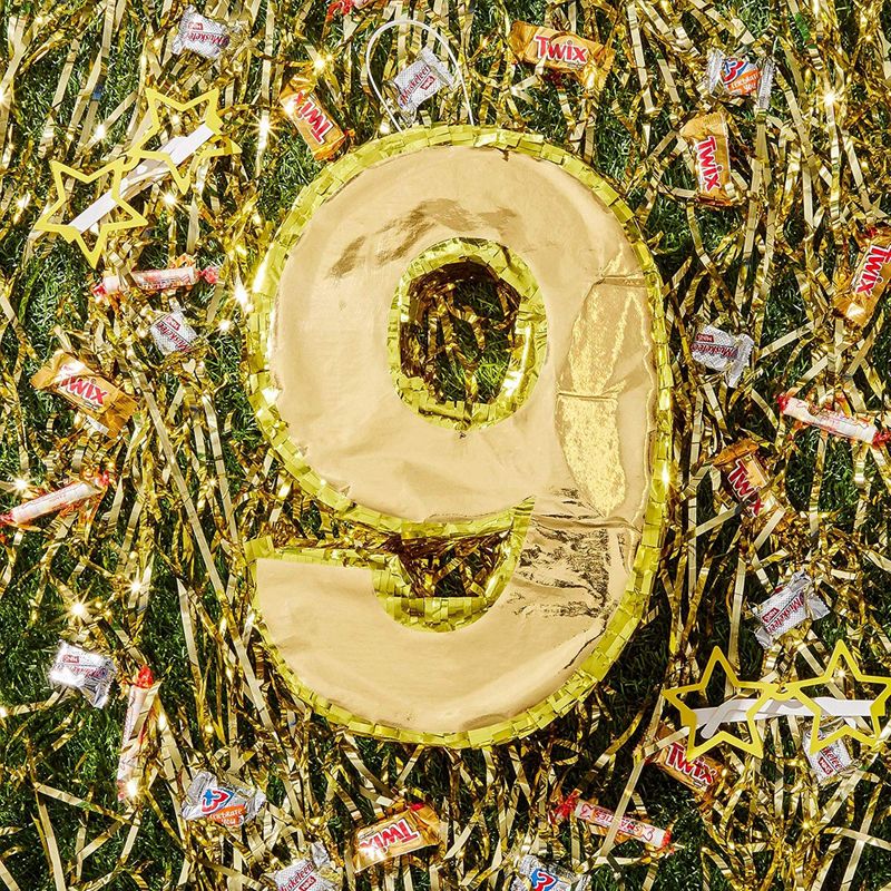 Juvale Gold Foil Number 1 Pinata for 1st Birthday Party