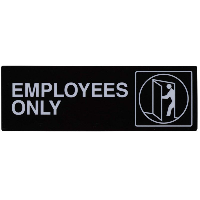 Juvale 3-Pack Employees Only Signs for Business Staff & Office Authorized Personnel Doors, 9 x 3 Inches