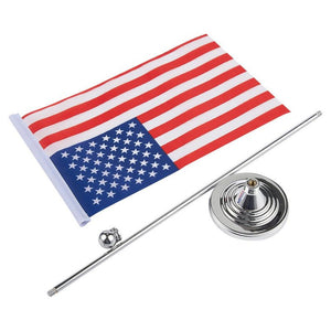 Juvale US Flag Stand - American Flag Metal Base, USA Flag Desk, Table Decoration, 8 x 5.5 inches