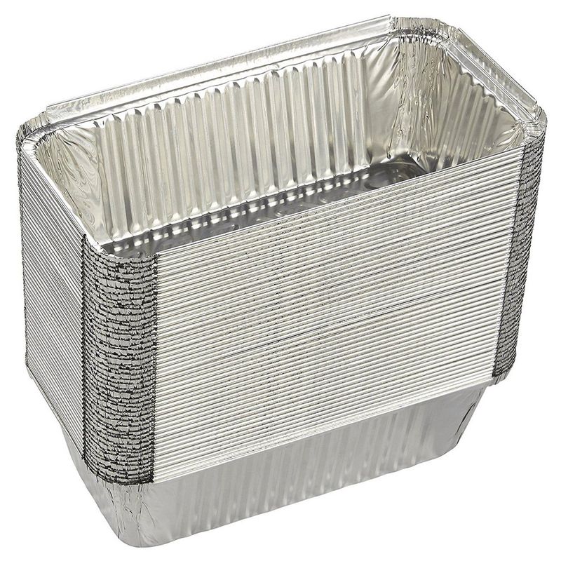 Juvale Loaf Pans with Lid (50 Pack) Disposable Aluminum Foil Bread Baking Tins 8.5 x 2.5 x 4.5 inches (22 Ounce)