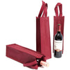 Wine Tote Bag, Reusable Gift Bags (3.75 x 13.7 x 3.5 In, Burgundy, 20 Pack)