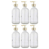 Gold Bathroom Soap Dispenser for Lotion and Liquid (16 Ounce, 6 Pack)