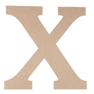 Wooden Greek Letter - Unfinished Wood Letter X for Chi, Paintable Greek Font for DIY, Home, College, Sorority, Fraternity Decoration, 11.25 x 11.625 x 0.25 inches