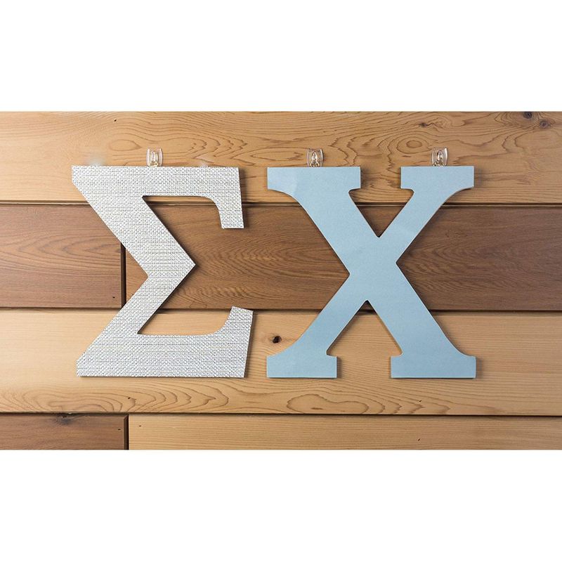 Wooden Greek Letter - Unfinished Wood Letter Sigma, Paintable Greek Font for DIY, Home, College, Sorority, Fraternity Decoration, 9.75 x 11.625 x 0.25 inches