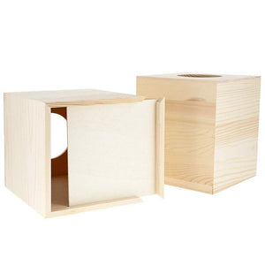 Juvale Wood Tissue Box Cover (5 x 5.5 in, 2-Pack)