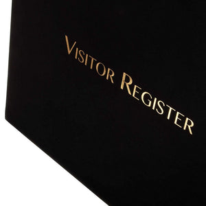 Juvale Visitor Register Sign in Log Book, Black, 9 x 7.3 x 0.75 Inches, 80 Sheets