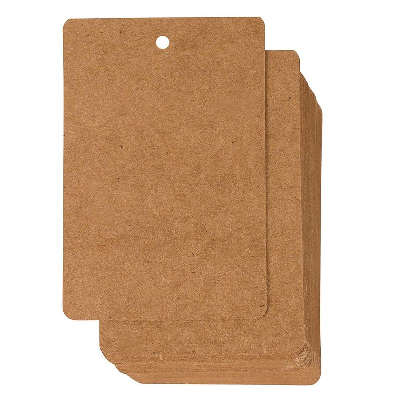VGOODALL 150PCS Kraft Paper Tags with Strings, Small Gift Tags Brown Tags  Hanging Labels for Gift Box Name Tags Clothes Price Tags