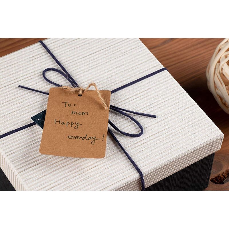 Gerich 100 Pcs Brown Kraft Paper Gift Tags Wedding Scallop Label