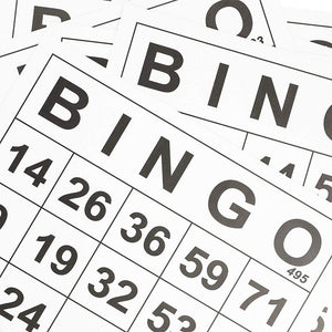 Juvale 60-Pack Bulk Large Print Paper Bingo Calling Cards, 8 x 11 Inches