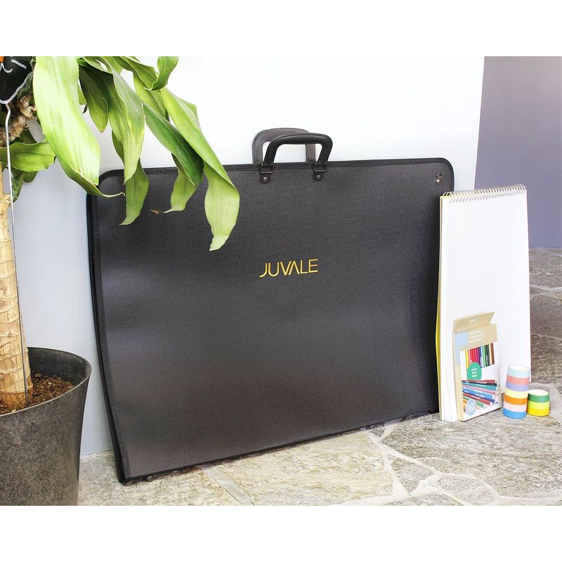 Juvale Art Portfolio Case with Handles, Carrying Art Storage Bag for Artists, Artwork, Drawing and Sketching 28 x 20.5 Inches (Black)