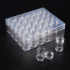 Plastic Box Storage with Jar Containers for Glitter, Beads, Rhinestones (6.5 x 2 x 5.5 In)