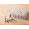 Plastic Box Storage with Jar Containers for Glitter, Beads, Rhinestones (6.5 x 2 x 5.5 In)