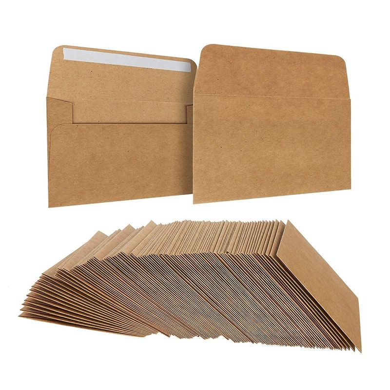 Juvale A1 Kraft Envelopes 3x5 Inches 100 Pack