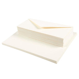 Juvale Cotton Paper Stationery with Envelope (8.5 x 11) Ivory
