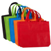 Reusable Grocery Bags – 10 Pack Non-woven Fabric Shopping Bag with Handle, Large Party Favor Gift Tote Bags, Rainbow Goodie Treat Bags - 5 Colors, 14.86 x 12.5 Inches